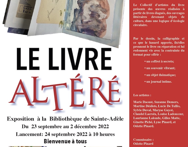 Le Livre Altéré, une exposition à feuilleter!